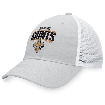 Men's New Orleans Saints Fanatics Heather Gray/White Trucker Snapback Hat