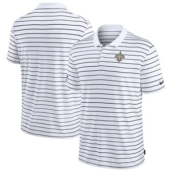 Men's New Orleans Saints Nike White Sideline Lock Up Victory Performance Polo