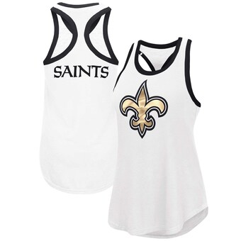 Women's New Orleans Saints G-III 4Her by Carl Banks White Tater Tank Top