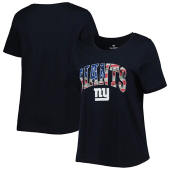 Women's New York Giants Fanatics Navy Plus Size Banner Wave T-Shirt