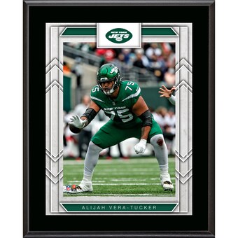 New York Jets Alijah Vera-Tucker Fanatics Authentic Framed 10.5" x 13" Sublimated Player Plaque