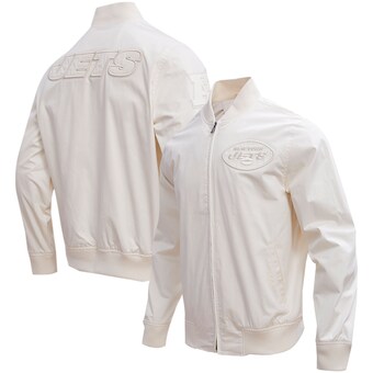 Men's New York Jets Pro Standard Cream Neutral Full-Zip Jacket