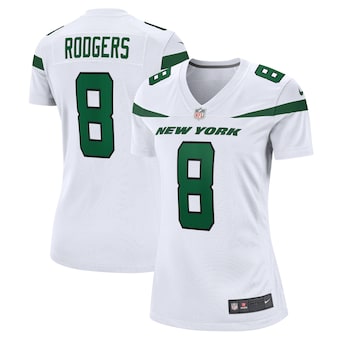Women's New York Jets Aaron Rodgers Nike White Player Jersey
