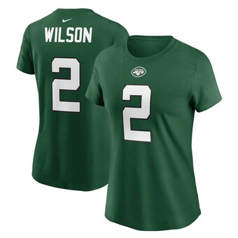 Women's New York Jets Zach Wilson Nike Green Player Name & Number T-Shirt