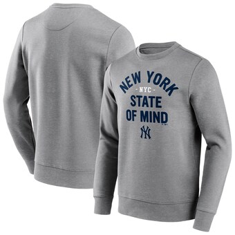 New York Yankees Heater Hometown Graphic Crew Sweatshirt - Sport Grey - Mens