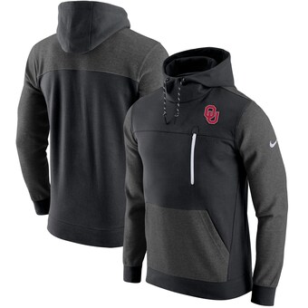 Nike Oklahoma Sooners Black AV-15 2.0 Slim Fit Pullover Hoodie