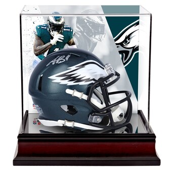 A.J. Brown Philadelphia Eagles Autographed Fanatics Authentic Riddell Speed Mini Helmet with Deluxe Mini Helmet Case