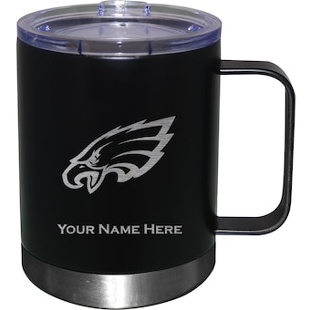 Philadelphia Eagles Black 12oz. Personalized Stainless Steel Lowball with Handle