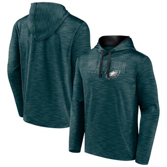 Men's Philadelphia Eagles Fanatics Heather Midnight Green Hook and Ladder Pullover Hoodie