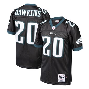 Men's Philadelphia Eagles 2003 Brian Dawkins Mitchell & Ness Black Authentic Throwback Retired Player Jersey