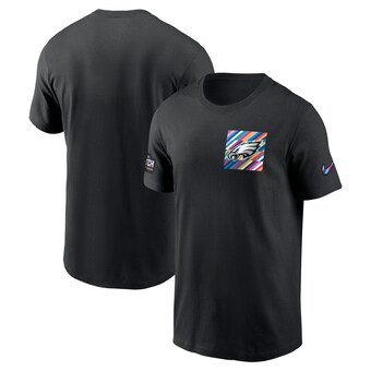 Men's Philadelphia Eagles  Nike Black 2023 NFL Crucial Catch Sideline Tri-Blend T-Shirt