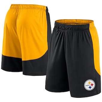 Men's Pittsburgh Steelers Fanatics Black/Gold Go Hard Shorts