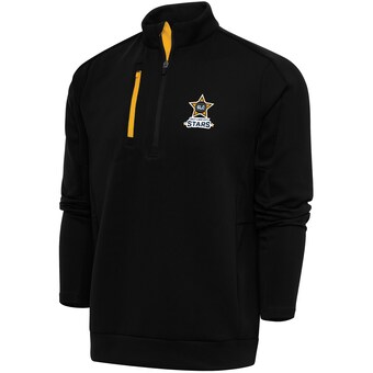 Men's Salt Lake City Stars  Antigua Black Generation Quarter-Zip Pullover Top