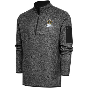 Men's Salt Lake City Stars  Antigua Heather Black Fortune Quarter-Zip Pullover Jacket