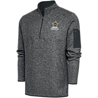 Men's Salt Lake City Stars  Antigua Heather Charcoal Big & Tall Fortune Quarter-Zip Pullover Jacket