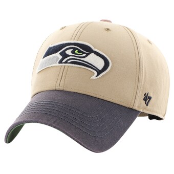 Men's Seattle Seahawks '47 Khaki/College Navy Dusted Sedgwick MVP Adjustable Hat