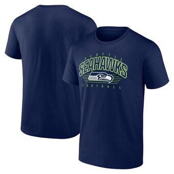 Men's Seattle Seahawks Fanatics College Navy Line Clash T-Shirt