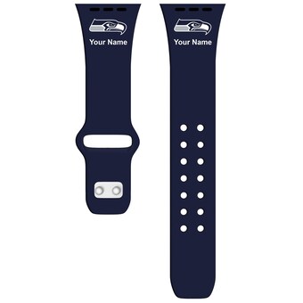 Seattle Seahawks 38/40/41mm Personalized Silicone Apple Watch Band