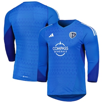 Men's Sporting Kansas City adidas Blue 2023 Goalkeeper Long Sleeve Replica Jersey