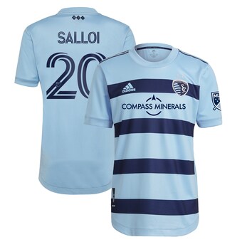 Men's Sporting Kansas City Daniel Salloi adidas Light Blue 2021 Primary Authentic Player Jersey