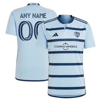 Men's Sporting Kansas City adidas Light Blue 2023 Hoops 4.0 Replica Custom Jersey