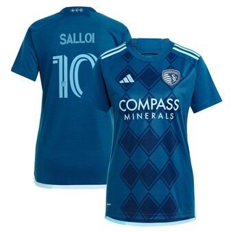 Women's Sporting Kansas City Daniel Salloi adidas Navy 2024 Diamonds Our Forever Replica Player Jersey