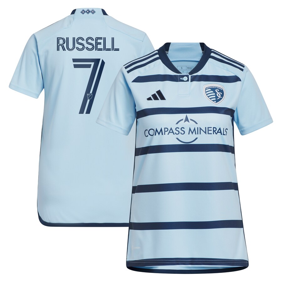 Women's Sporting Kansas City Johnny Russell adidas Light Blue 2023 Hoops 4.0 Replica Player Jersey