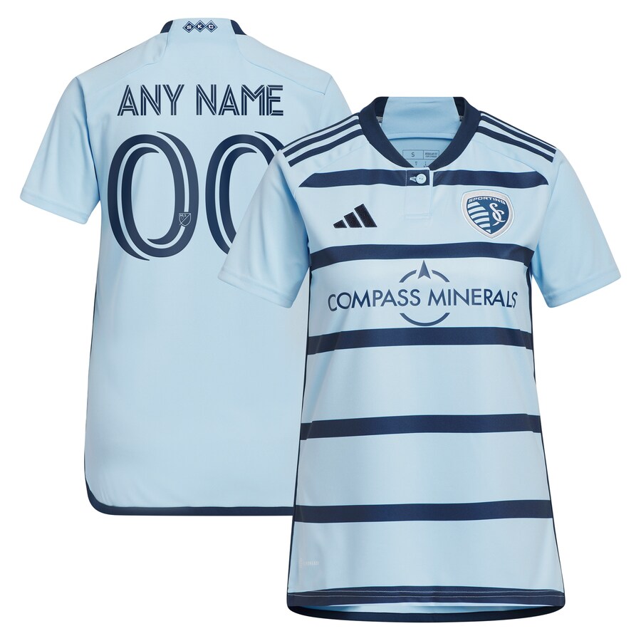 Women's Sporting Kansas City adidas Light Blue 2023 Hoops 4.0 Replica Custom Jersey