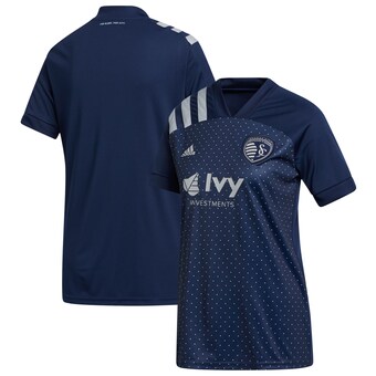 Women's Sporting Kansas City adidas Navy 2020 Swiss Dots Replica Jersey