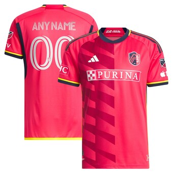 Men's St. Louis City SC adidas Red 2023 CITY Kit Authentic Custom Jersey