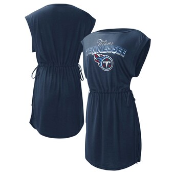 Women's Tennessee Titans G-III 4Her by Carl Banks Navy G.O.A.T. Swimsuit Cover-Up