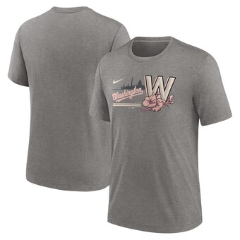 Men's Nike Heather Charcoal Washington Nationals City Connect Tri-Blend T-Shirt