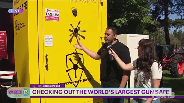 Checking out the World's Largest Gun Safe at the King County Fair