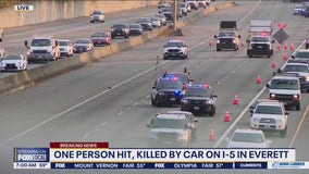 1 hit-and-killed by car on I-5 in Everett