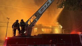 Joliet firefighters battle massive blaze at old steel mill