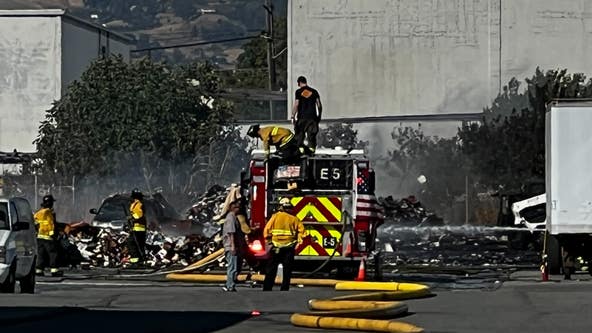 Firefighter battling blaze at Goodwill in San Jose treated for heat exhaustion