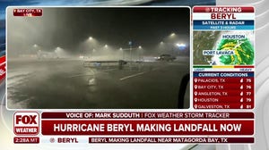 Hurricane Beryl making landfall along Texas coast