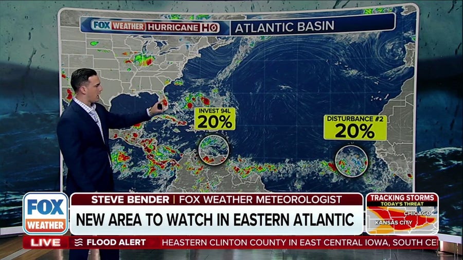 FOX Forecast Center watching two areas of the Atlantic basin for tropical development