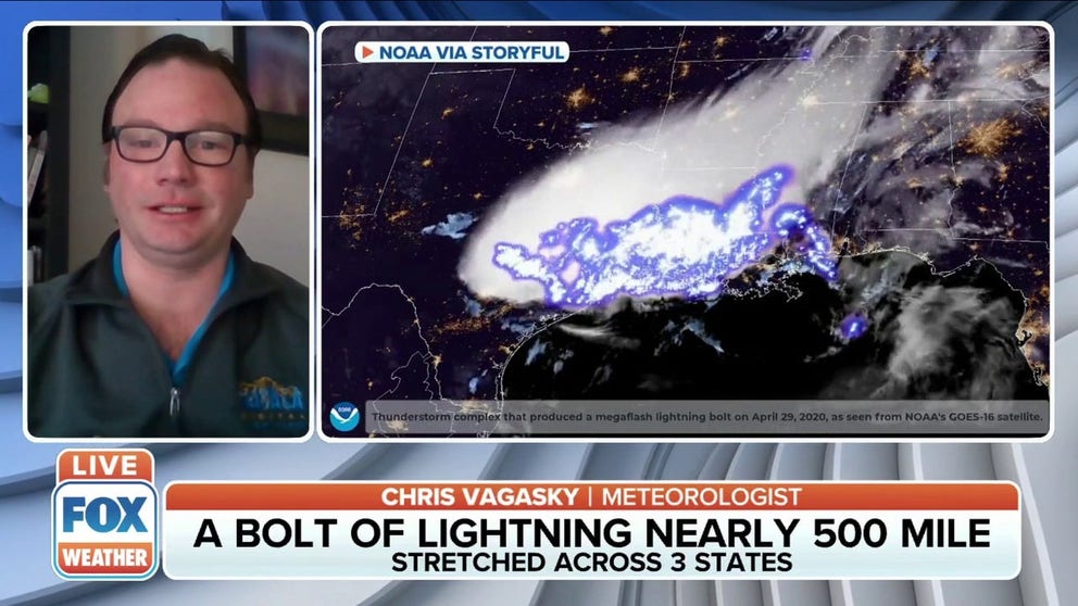 Meteorologist Chris Vagasky weighs in on the bolt of lightning that stretched across 3 states.