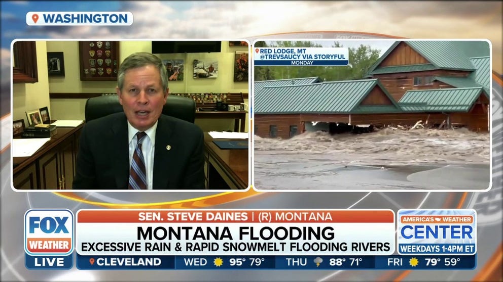 Senator Steve Daines of Montana joined FOX Weather Sky Dome to discuss the historic flooding taking place at Yellowstone. 