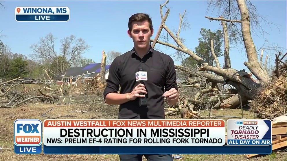FOX News multimedia reporter Austin Westfall is in Winona, Mississippi, where he says lots of people are checking on their neighbors and offering help to those who need it as the town continues to pick up the pieces following Friday night's EF-3 tornado.