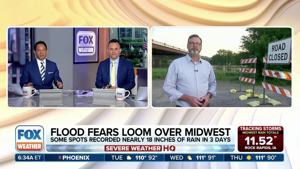 Numerous rivers in the Midwest continue to rise after residents in many communities were evacuated from their homes due to catastrophic and deadly flooding. FOX 9 Minneapolis-St. Paul Reporter Bill Keller was in Burnsville on Tuesday morning where flooding is ongoing after days of torrential rain over the weekend.