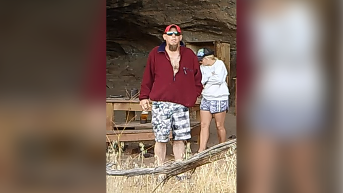 This image shows one of the people who the National Park Service said stole from a historic cowboy camp at Utah's Canyonlands National Park in March.