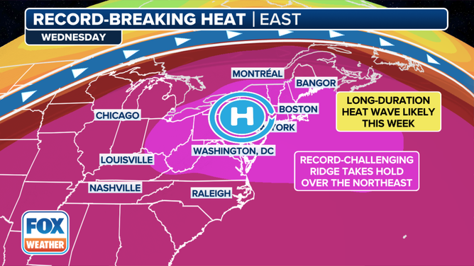 Record-breaking heat is expected across the Ohio Valley and Northeast this week.