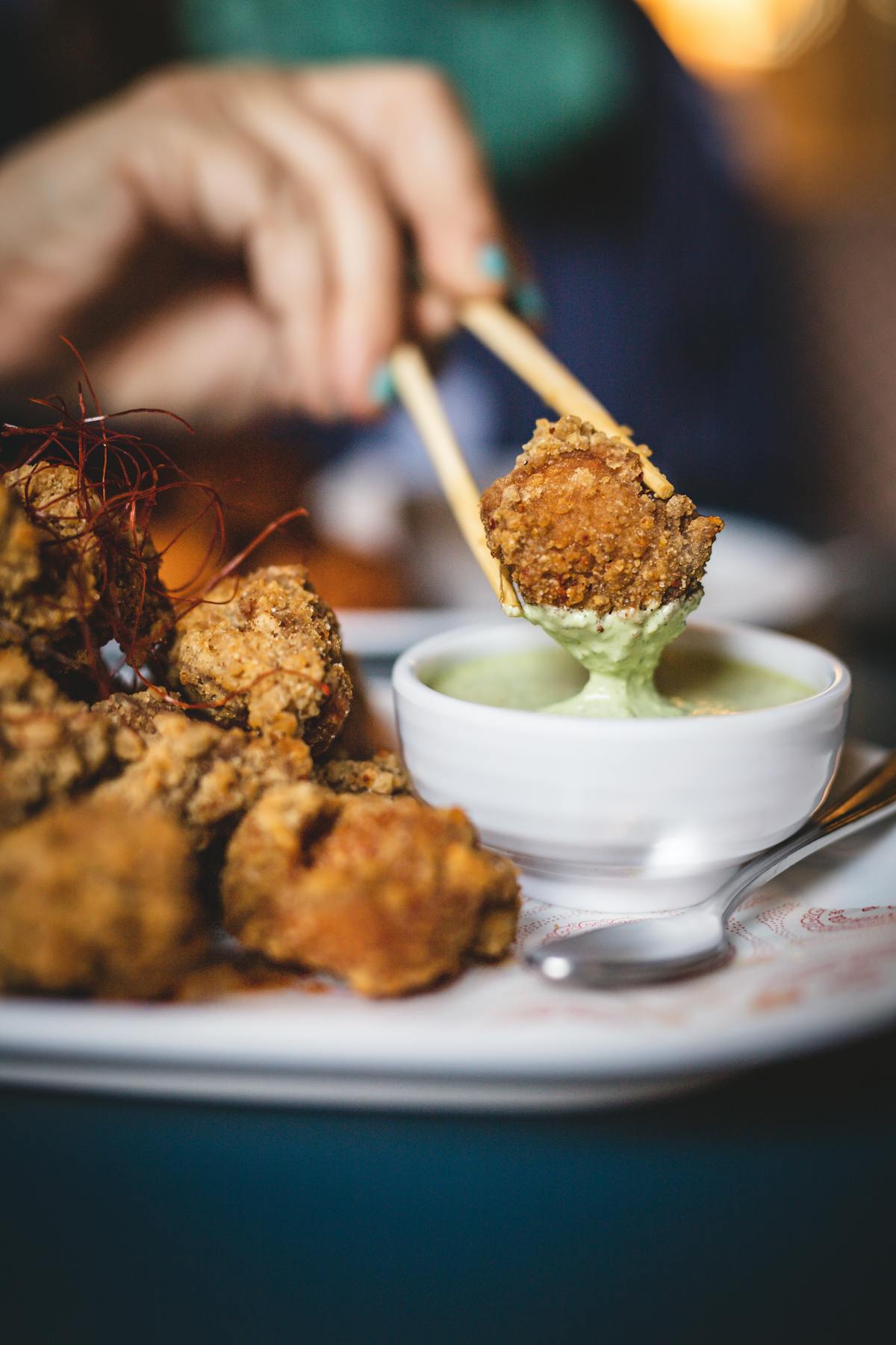 a close up of a plate of food