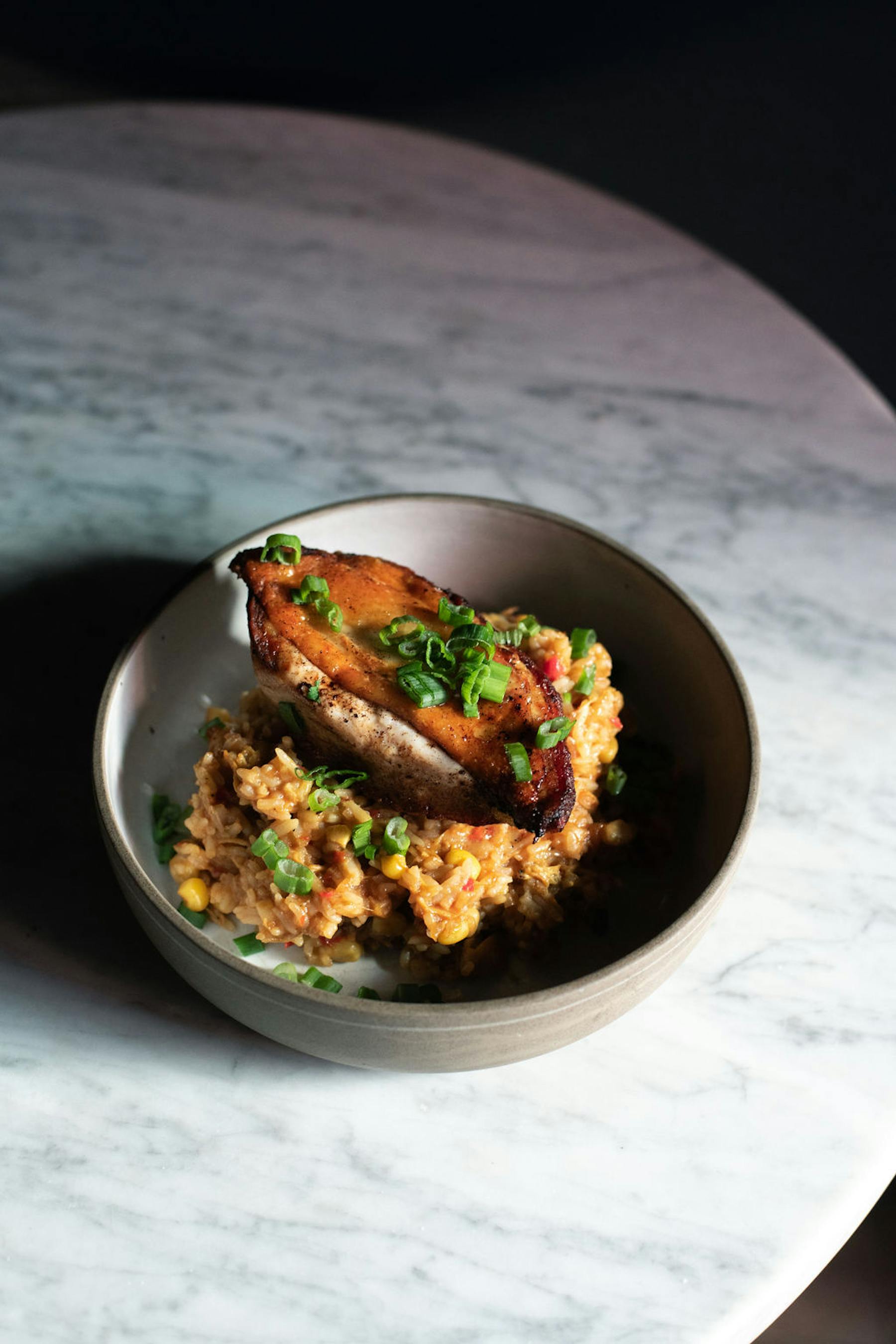 a bowl of food on a plate