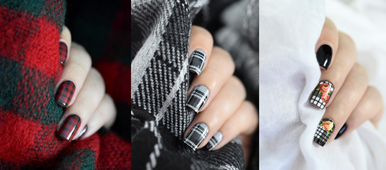 Plaid Nails trend