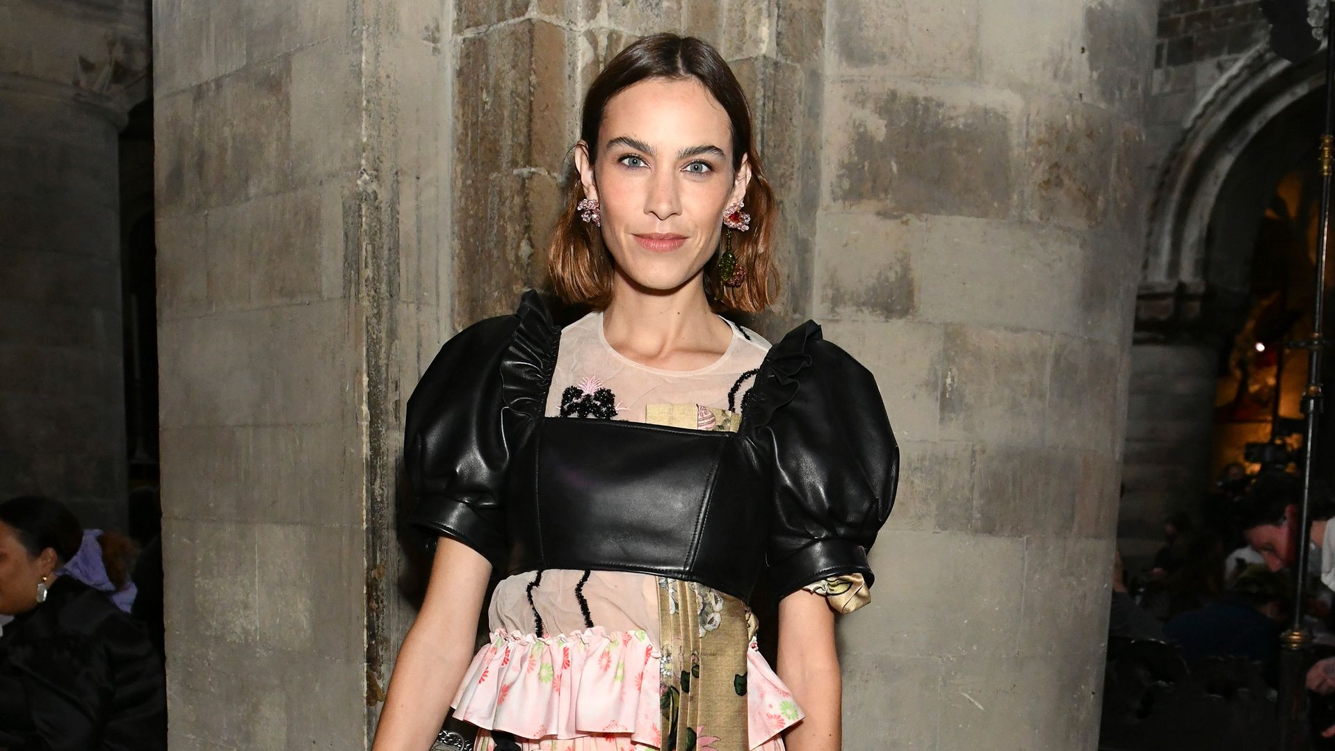 LONDON, ENGLAND - SEPTEMBER 20:  Alexa Chung attends the Simone Rocha show during London Fashion Week September 2021 at St Bartholomew The Great Cloth Fair on September 20, 2021 in London, England.  (Photo by David M. Benett/Dave Benett/Getty Images)