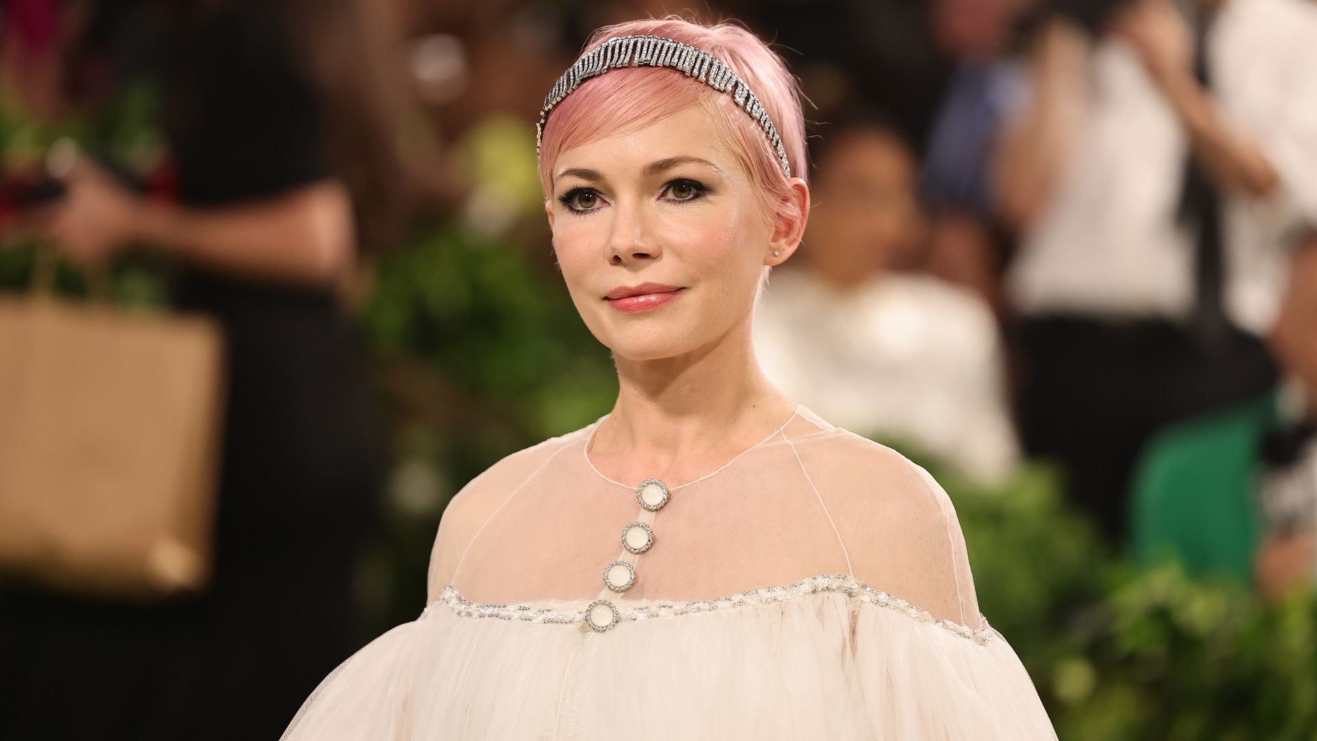 NEW YORK, NEW YORK - MAY 06: Michelle Williams attends The 2024 Met Gala Celebrating "Sleeping Beauties: Reawakening Fashion" at The Metropolitan Museum of Art on May 06, 2024 in New York City.  (Photo by Theo Wargo/GA/The Hollywood Reporter via Getty Images)