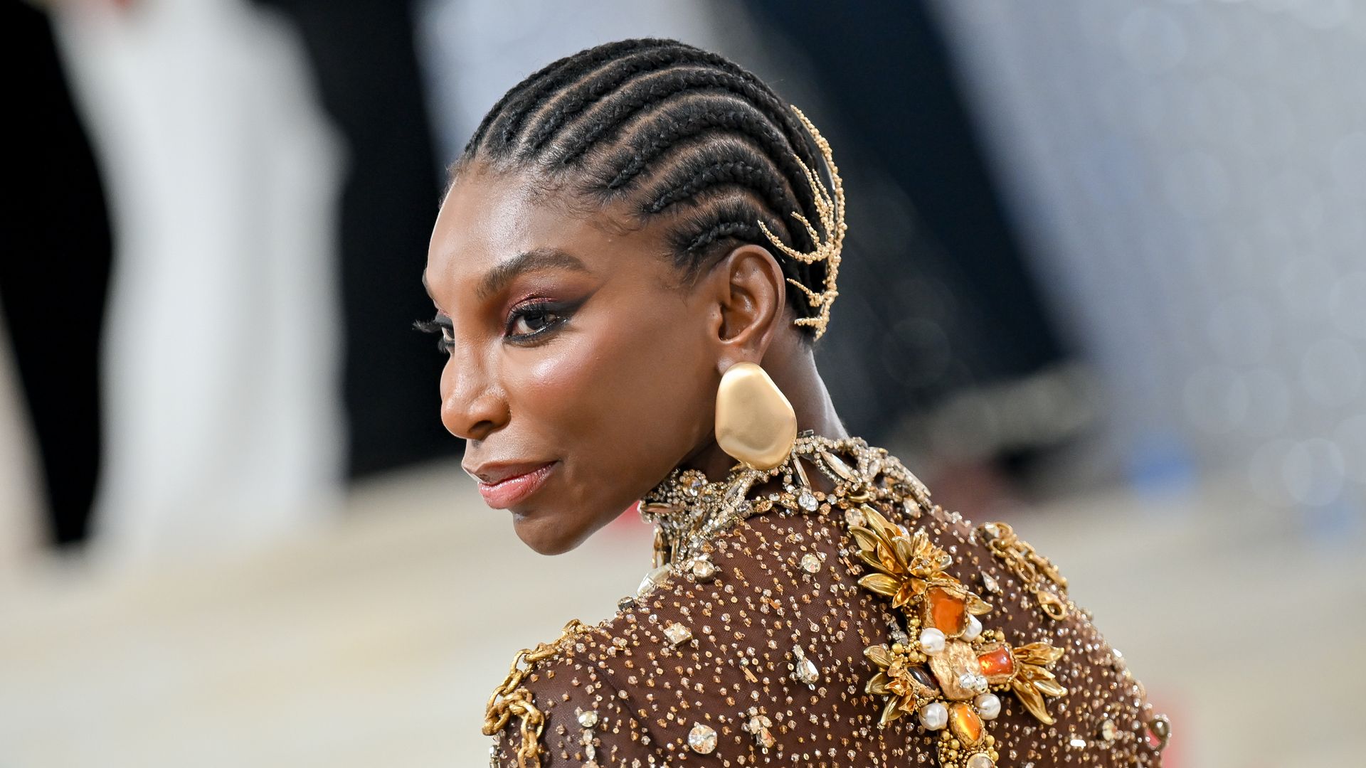 Michaela Coel at the 2023 Met Gala: Karl Lagerfeld: A Line of Beauty held at the Metropolitan Museum of Art on May 1, 2023